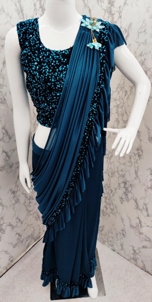  Ruffel Saree 